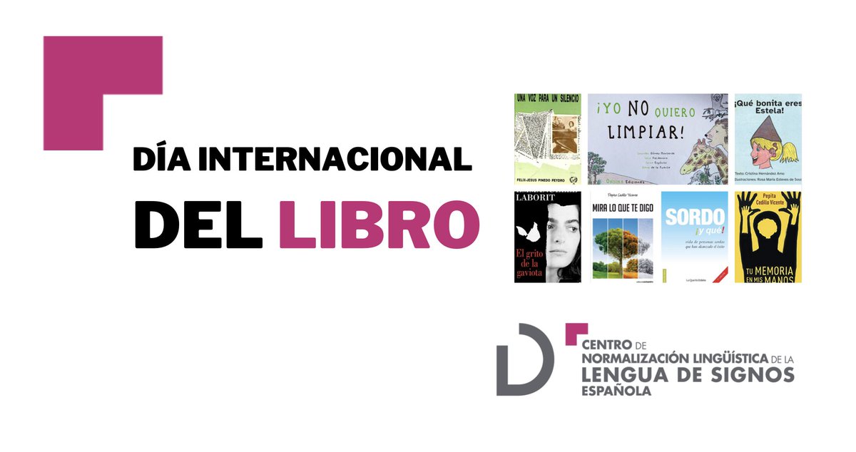 CNLSE's tweet photo. En el #DíaInternacionaldelLibro conmemoramos a personas sordas escritoras que, a través de su obra, abren una ventana desde la que descubrir las personas sordas y su mundo. Nos ayudan a difundir nuestra lengua y cultura 📖 https://t.co/Lc1KYAoFJa