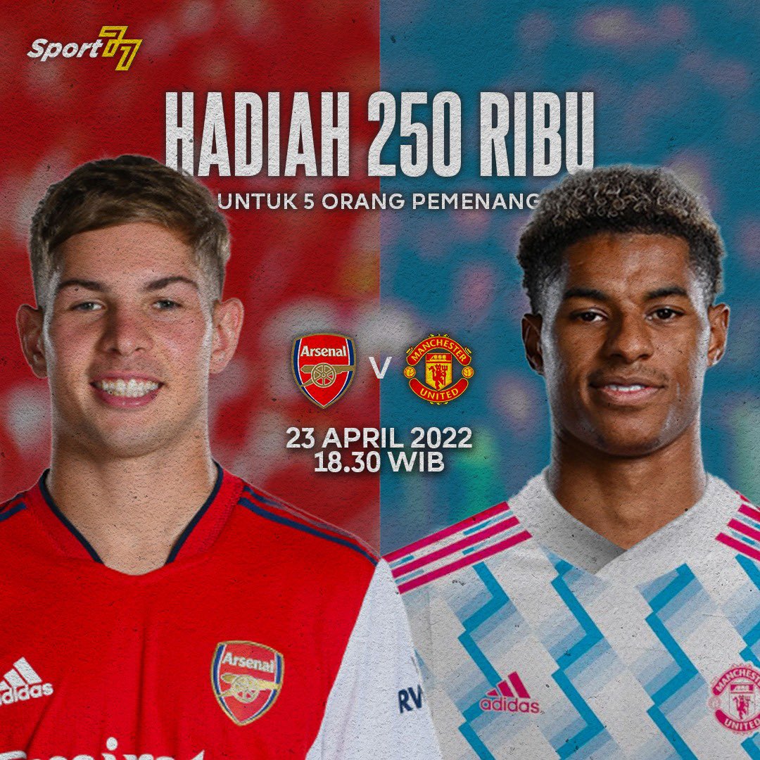 idextratime's tweet photo. ⚡Tebak skor!
Arsenal vs Man United
Berhadiah saldo 250k utk 5 orang!

Contoh:
Arsenal 0-0 Man United #MoreThanJustAGame

Syarat:
- Follow @Sport77Official 
- RT &amp; like tweet ini
- Jangan lupa hashtag

Sikat lagi 🚀 https://t.co/HhpWQg4iZm