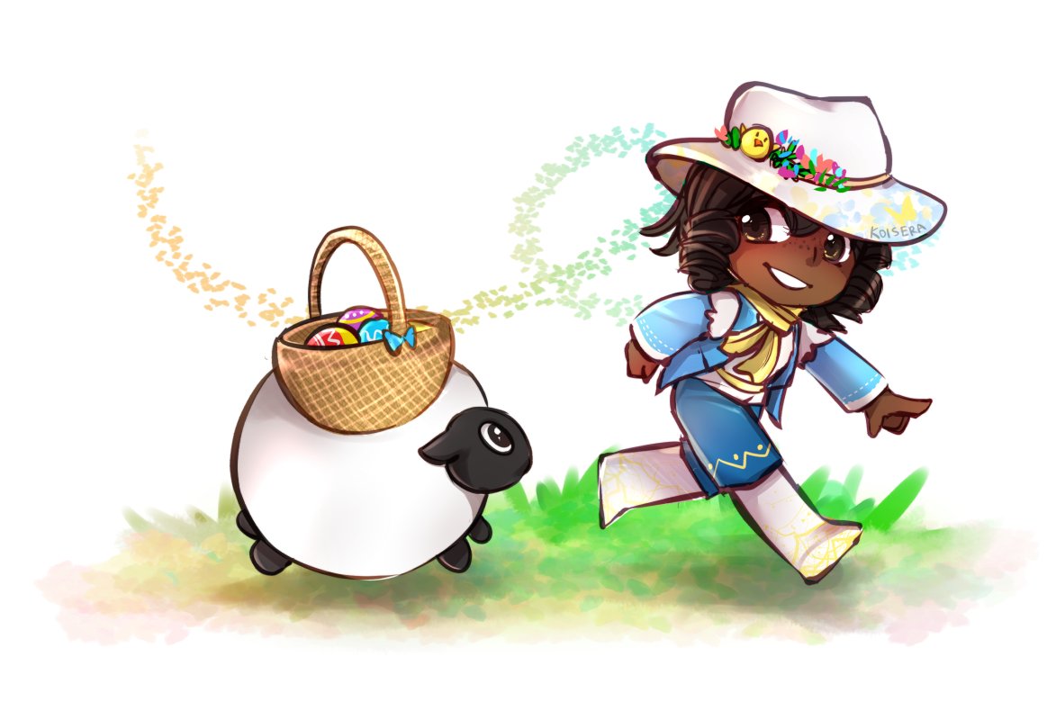 CYKoibee's tweet photo. easter is over but i forgot to post this, so here's sheriff egg-hunting with bob!!

#murderparty #roblox #robloxart https://t.co/DtGI71QYKF