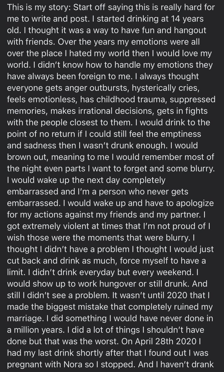 youngnikaroo's tweet photo. #Alcoholic #alcoholawareness #AlcoholAwarenessMonth #sober #onedayatatime #thisismystory #sobriety https://t.co/CV0lc9ZfAe