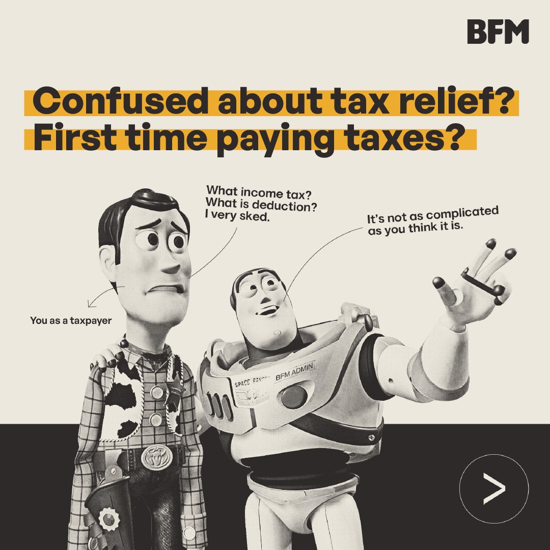 BFMradio's tweet photo. You have until 15 May 2022 to file your taxes online! 

In the spirit of last-minute filing, here's a quick guide on tax reliefs you should not miss out, including pandemic related add-ons.

Also, some important details &amp; maybe not-so-fun facts.

🧵 1/5 ⬇️ https://t.co/stVx1kQo84