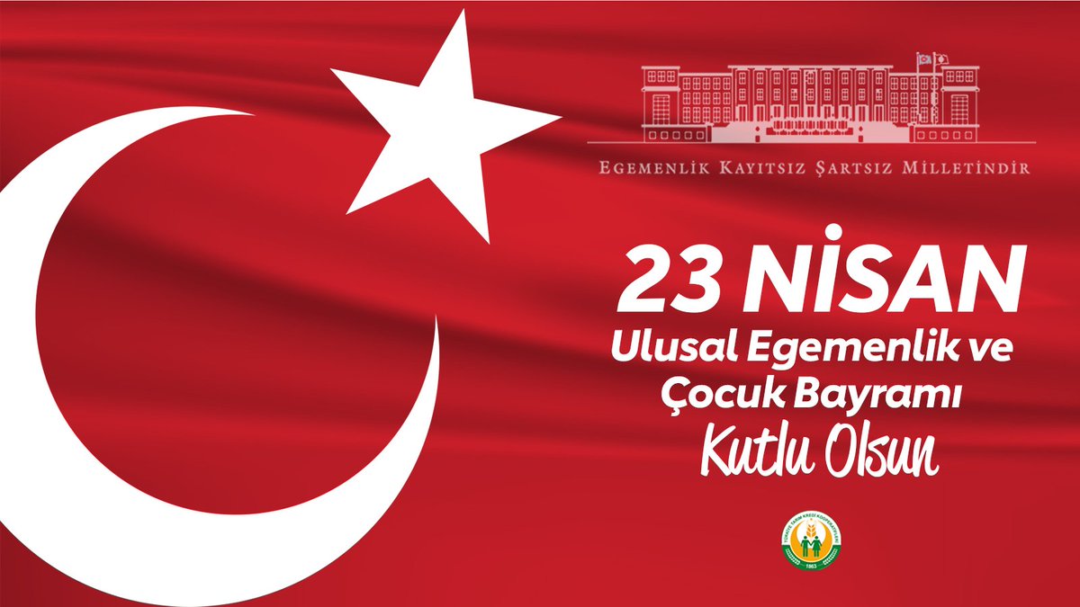 tarimkredi's tweet photo. Türkiye Büyük Millet Meclisi’nin 
kuruluşunun 102. Yılını ve Gazi Mustafa 
Kemal Atatürk’ün yaşama sevincimiz 
çocuklarımıza armağan ettiği #23Nisan 
Ulusal Egemenlik ve Çocuk Bayramı’nı 
kutluyoruz. https://t.co/63CBkIHEqG