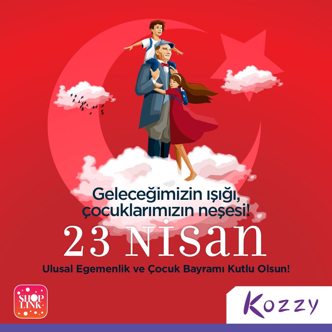 "Küçük hanımlar, küçük beyler! Sizler hepiniz geleceğin bir gülü, yıldızı ve ikbal ışığısınız. Memleketi asıl ışığa boğacak olan sizsiniz" - Mustafa Kemal Atatürk

#23Nisan #UlusalEgemenlikveCocukBayramı #kozzyavm