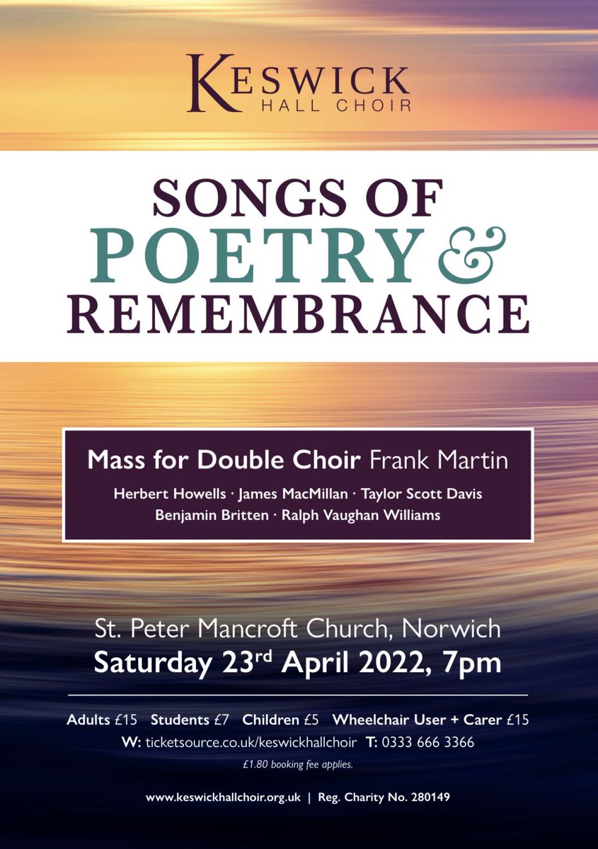 Keswick Hall Choir (@keswickchoir) on Twitter photo *CONCERT DAY!*
Rehearsal last night was terrific; the choir is sounding excellent and we’re all very excited for tonight! 7pm at <a href="/StPeterMancroft/">St Peter Mancroft</a> for some of the finest 20th century music ever written - not to be missed!
<a href="/MusicinNorwich/">MusicinNorwich</a> <a href="/VisitNorwich/">VisitNorwich</a> *CONCERT DAY!*
Rehearsal last night was terrific; the choir is sounding excellent and we’re all very excited for tonight! 7pm at <a href="/StPeterMancroft/">St Peter Mancroft</a> for some of the finest 20th century music ever written - not to be missed!
<a href="/MusicinNorwich/">MusicinNorwich</a> <a href="/VisitNorwich/">VisitNorwich</a>