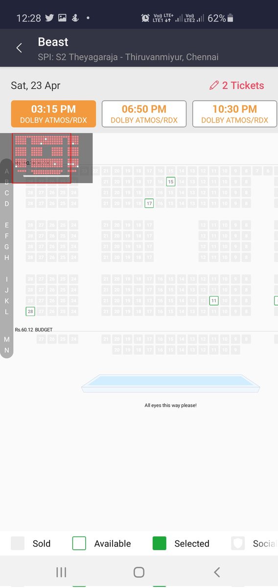 HungryHeartt49's tweet photo. #Beast In SPI CINEMAS 

ALL MATINEE SHOWS WILL GO HOUSEFULL Just By Advance Booking 🔥🔥🔥

Evening Shows &amp; Night Shows Will Also Go Full As Hardly Few Seats Remaining !

#BeastBlockbusterHit https://t.co/wnXyja2YEl