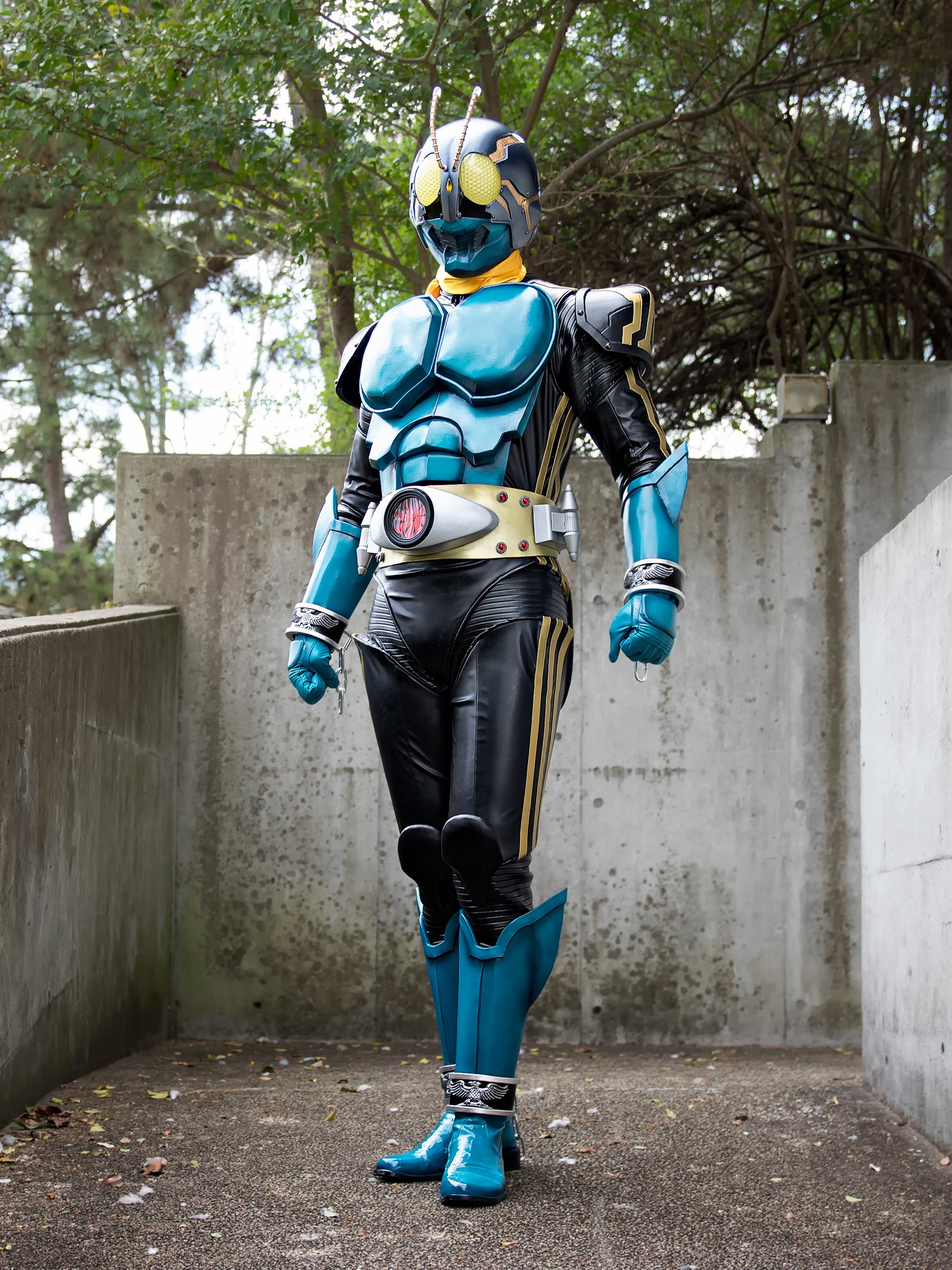 仮面ライダーエース コスプレ用スーツ 一体式 眼発光仕様 仮面ライダー機械騎士 コスプレ用一体型スーツ（塗装済完成品