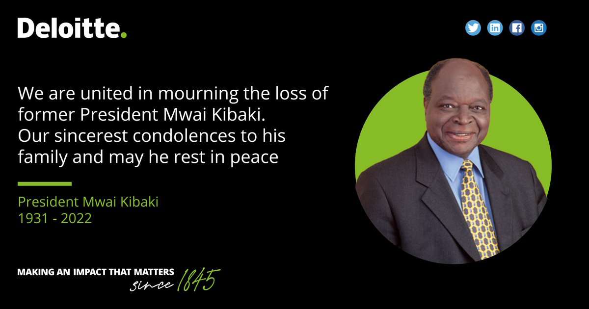 My sincere condolences to the family and friends of His Excellency Mwai Kibaki.

Rest in peace, Mr. President.