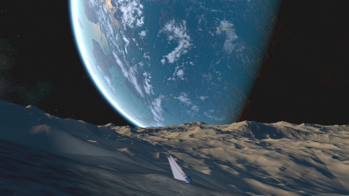 Resumed work on Earth Analog after a 3 months break. Will try out some new gameplay/rendering ideas in the coming months. First success: managed to speed up rendering by 40%🚀

Chilling on a ocean world moon...
#gamedev #indiedev #indiegames #steam #spacesim #screenshotsaturday