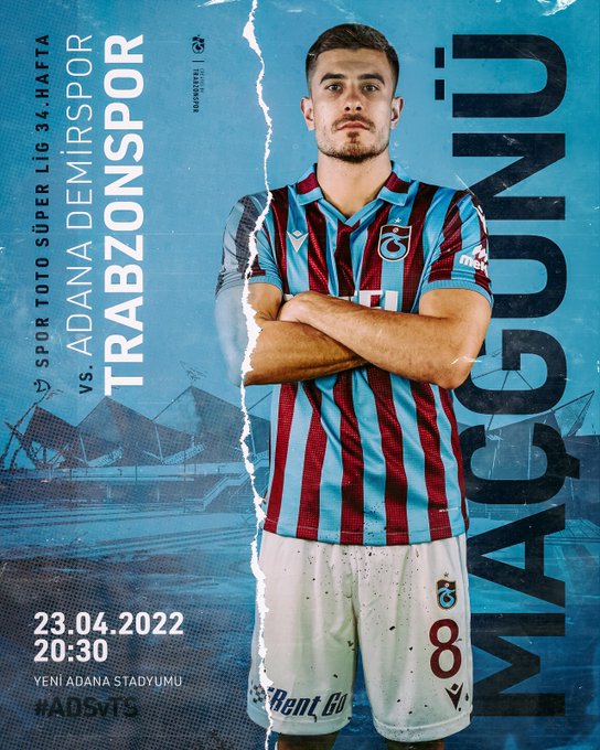 Trabzonspor'un Adana Demirspor Maçı İçin Hazırladığı Görsel