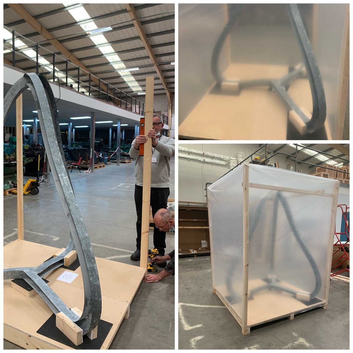 NMWPrevCons's tweet photo. #techknowhow Solution for local transport for our large #RichardDeacon sculpture @SF_Conservation @NatMuseumArt @NatHistConserve @AmgueddfaCymru https://t.co/9vtxeurKeH