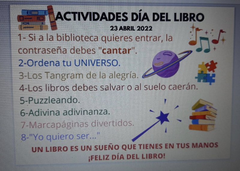 CeipConcepcion's tweet photo. Celebramos el #díadellibro Un día repleto de magia, canciones , actividades en las #aulas, en nuestra #bibliotecaescolar #poesías #adivinanzas #marcapáginas vídeos, fotos … las iremos compartiendo ❤️📚#worlddaybook @Educarm @direcmur @innovaedum @VictorMarinNav @imgende https://t.co/T5YQH3BDzk