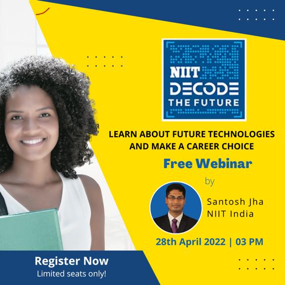 Niit_Agbara's tweet photo. Technology is evolving, don't loose track of the latest trend in the tech world. 
Be a part of our upcoming webinar theme :'Decode the future' Date: April 28th 2022. Time 3pm. 

Click on the link below to register

https://t.co/Ibf0j0t05b https://t.co/no5d6EkwWc