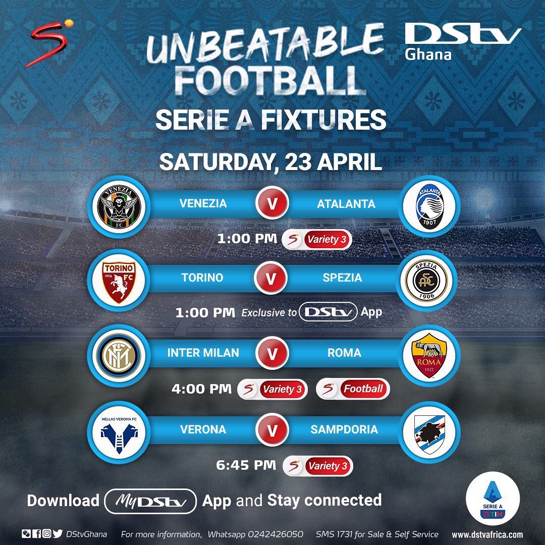 DStv_Ghana's tweet photo. What’s a weekend without 
F⚽️⚽️TBALL?!🔥
We’re back with more action! ❤️‍🔥🔥

#stayconnected #arsmun #epl #seriea #saturdayvibes #sitbackrelax https://t.co/wO1WnzOkDQ