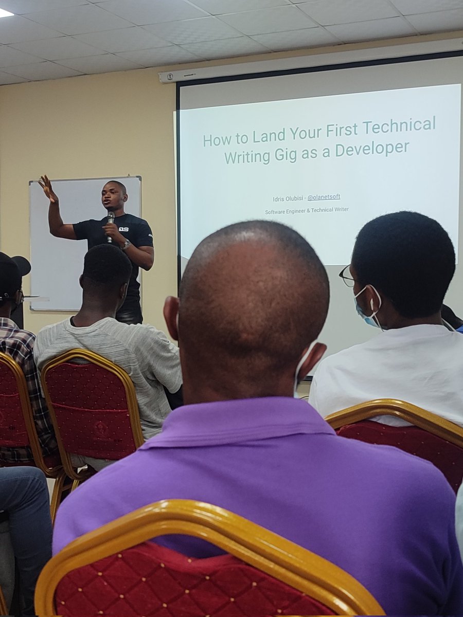 How to Land Your First Technical Writing Gig as a Developer by Idris Olubiyi @olanetsoft 

#FlutterFestival
#FlutterFestLagos
#FlutterFestLagos2022