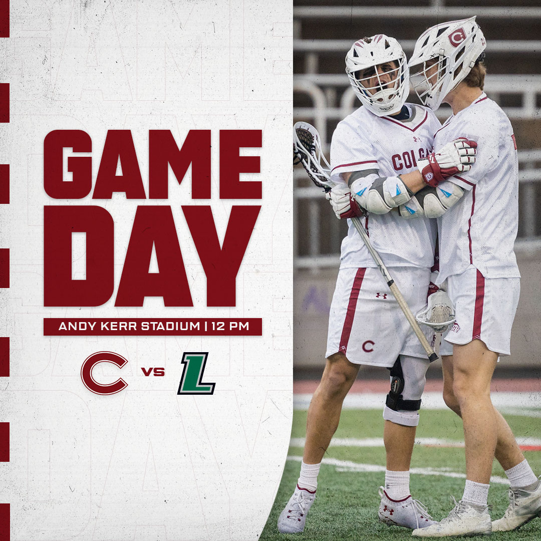 ColgateMLax's tweet photo. Today we celebrate our 11 seniors and take aim at another Patriot League W!

🆚 | Loyola
🕰 | 12 p.m.
📍 | Andy Kerr Stadium
📺 | https://t.co/Vq4jRyq25S
📊 | https://t.co/aLm42ErhKe

#GGG https://t.co/rS4OJ7lCKE