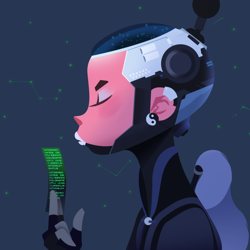 Kyro

Race: Cyberhuman
Occupation: Hacker
Specialize: Sage Hacker

Kyro practice meditation even though his brain is made of electric circuits. I guess it's pretty easy to switch off your thoughts when there's no flesh.

[23]

#OneMilesNFT