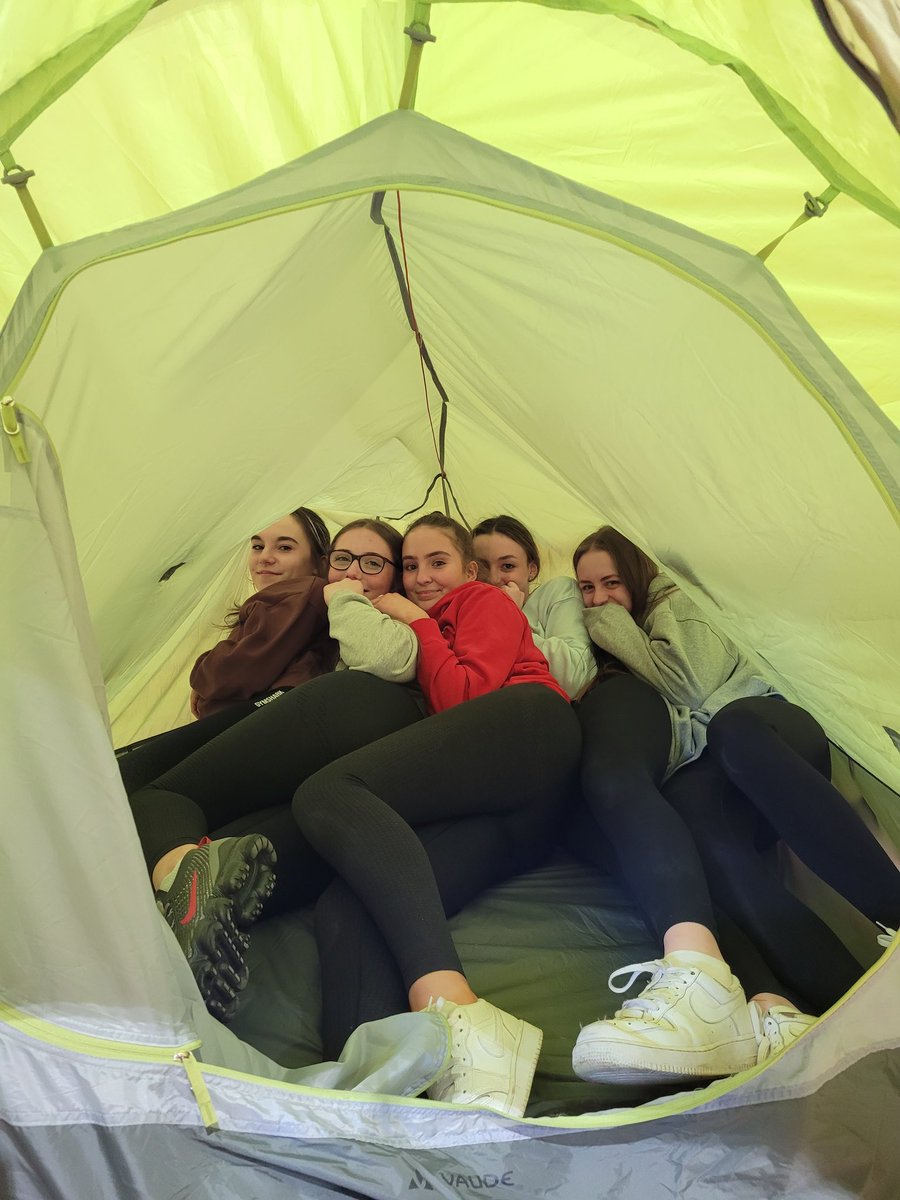 Camp Saint Aidan's! Turns out a 3 man tent has plenty of room 🏕🏕🏕