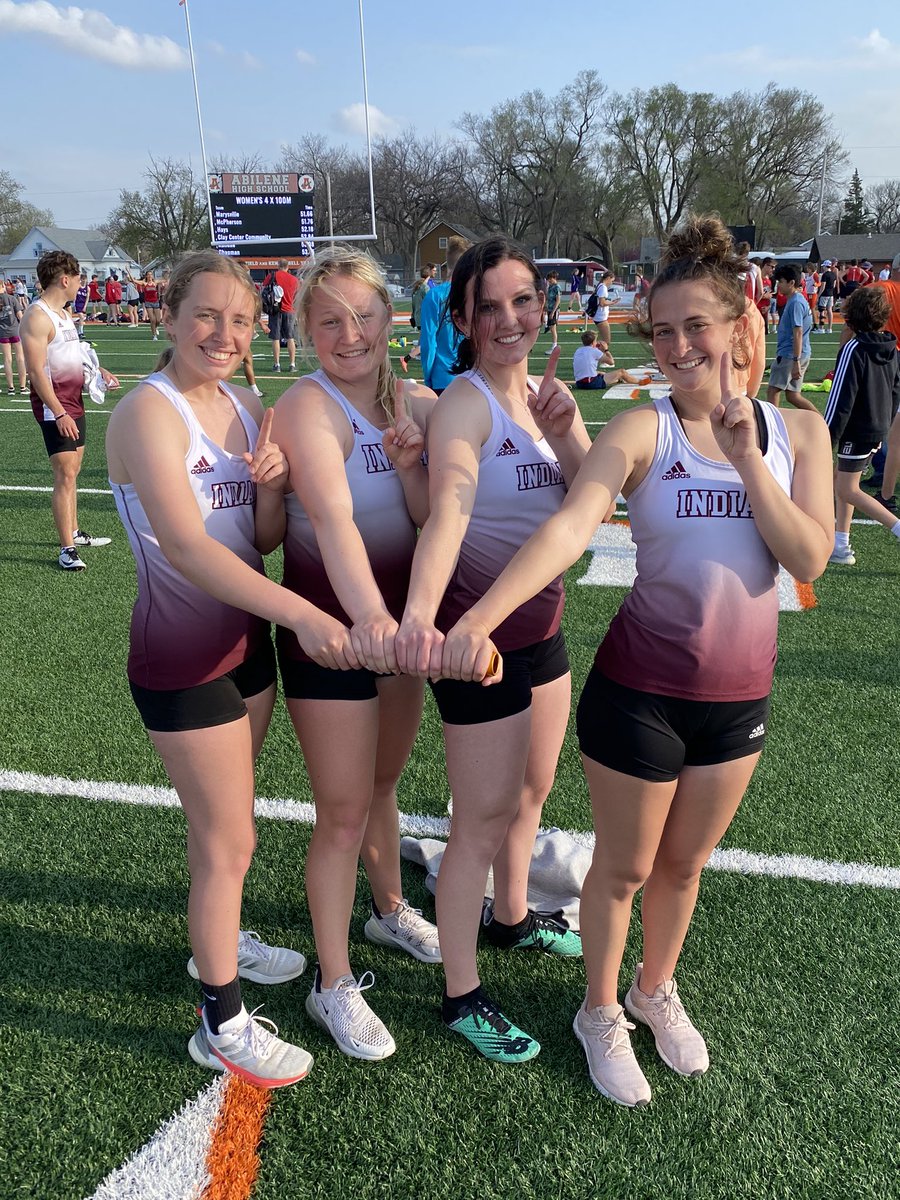 Girls Win the Abilene Invite, boys take 2nd.  Lots of great performances to help the team.  Throwers relays both retire as champions!