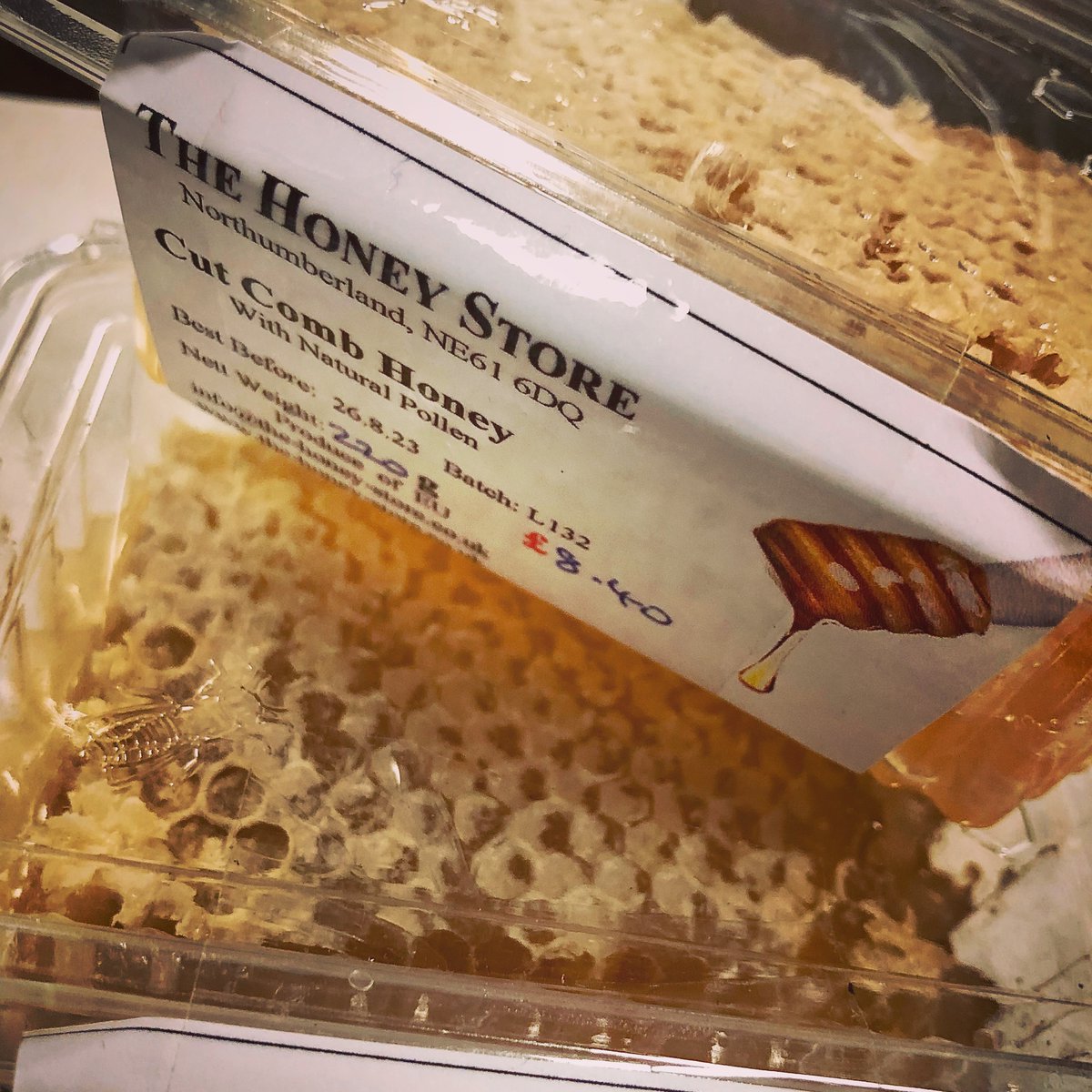 We’ve an exclusive from #Morpheth’s ‘The Honey Store’. Usually kept for his farmers market shop, Les has supplied us a few chunks for the shops. #northumberland #seahouses #amble #shoplocal