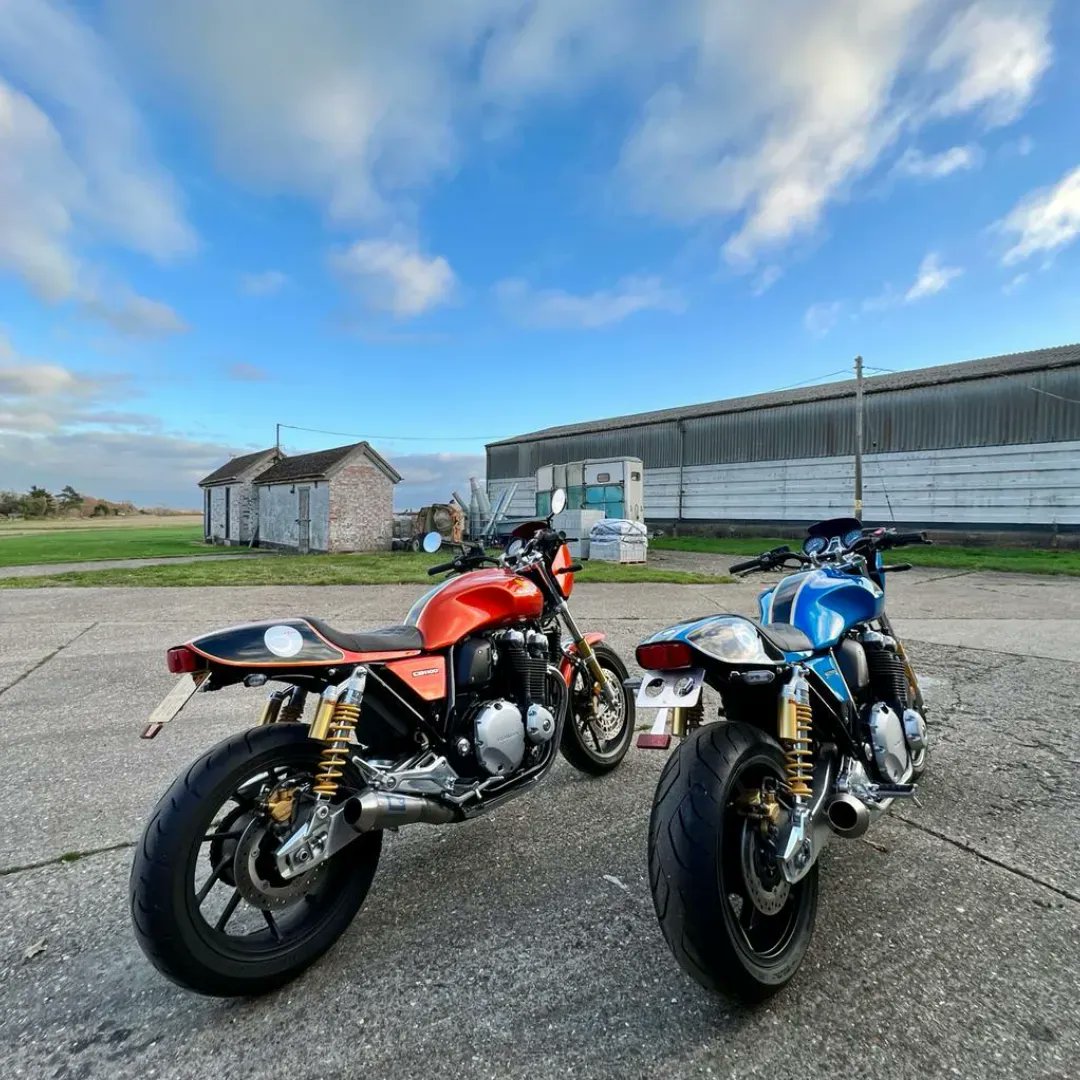 5fourmotorcycle's tweet photo. These two bespoke built Honda CB1100RS 5Four motorcycles, are now both for sale. 
If you are interested, please contact us at info@5fourmotorcycles.co.uk 
or via WhatsApp on 07813-600-767. https://t.co/dB89JOJZwZ