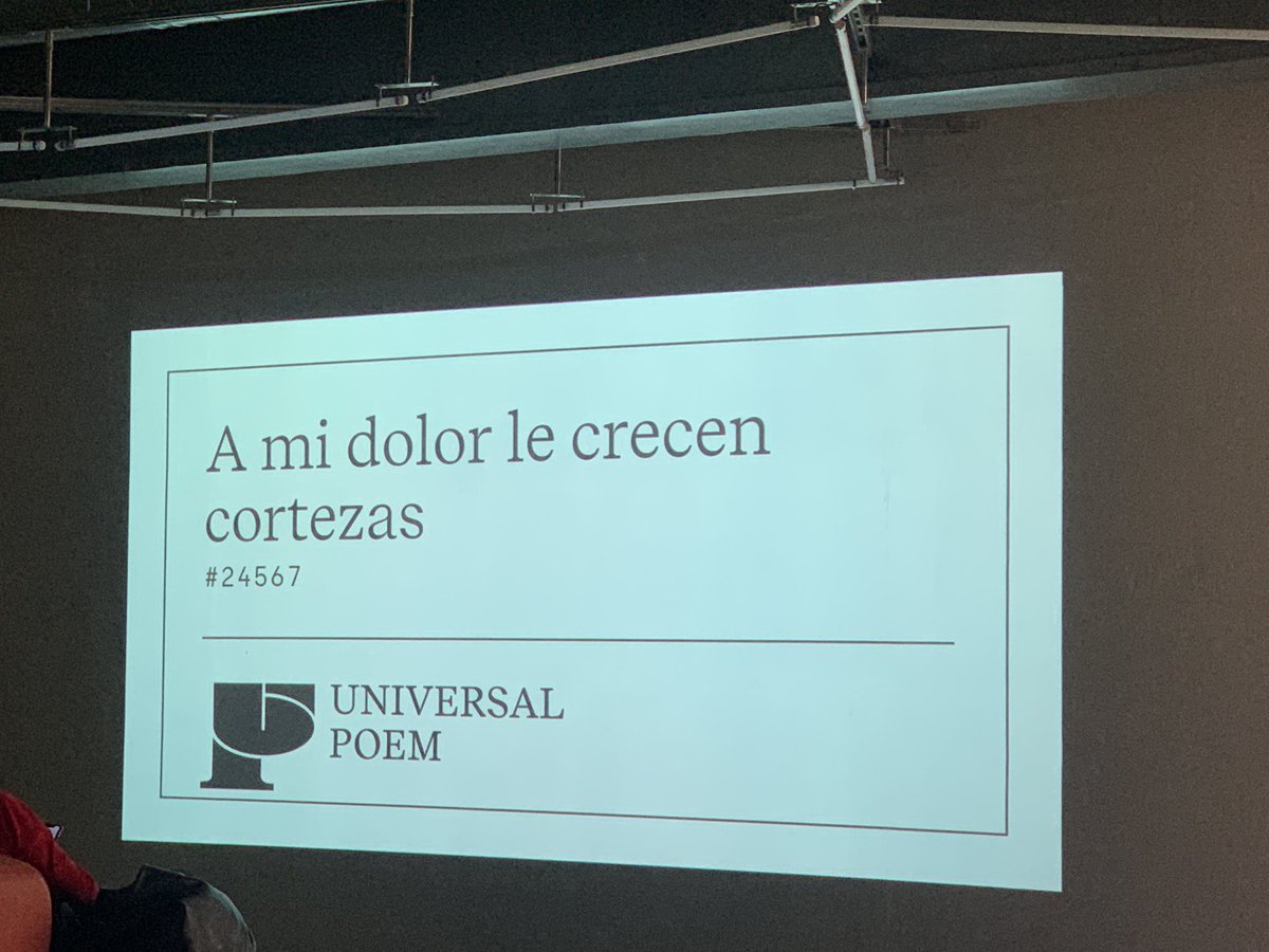 BegonaFloresBej's tweet photo. #UniversalPoem es un poema escrito por toda la humanidad con versos de 74 países.
Ayer en la #NochedelosLibros proyectaban en @CaixaForum los versos que fuimos escribiendo y se unirán a ese poema universal.
#lanochedeloslibrosuniversal
#DiadelLibro2022 https://t.co/uD7swD7J2t