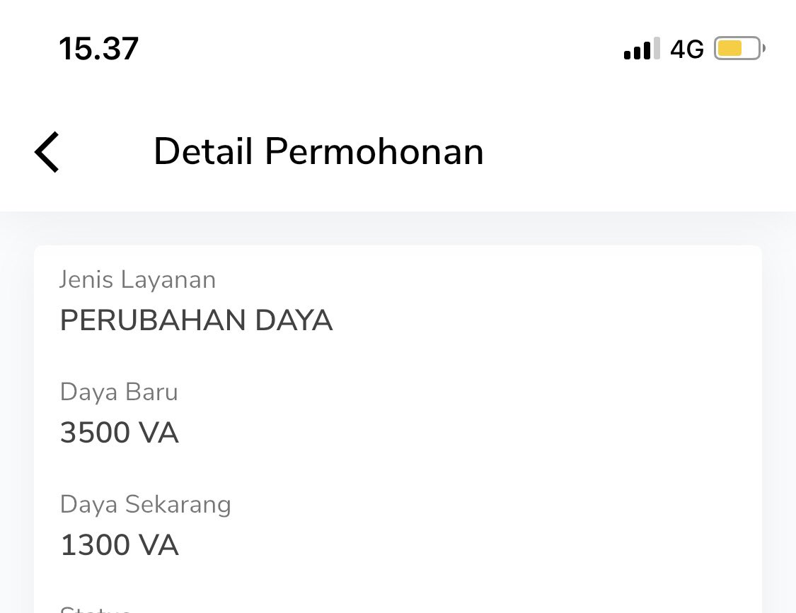 Tutorial Ubah Daya <a href="/pln_123/">PT PLN (Persero)</a> Murah Meriaaah…. 

Saya ajukan permohonan dari 1300VA jadi 3500VA

Cuma bayar 150ribuan… 👏