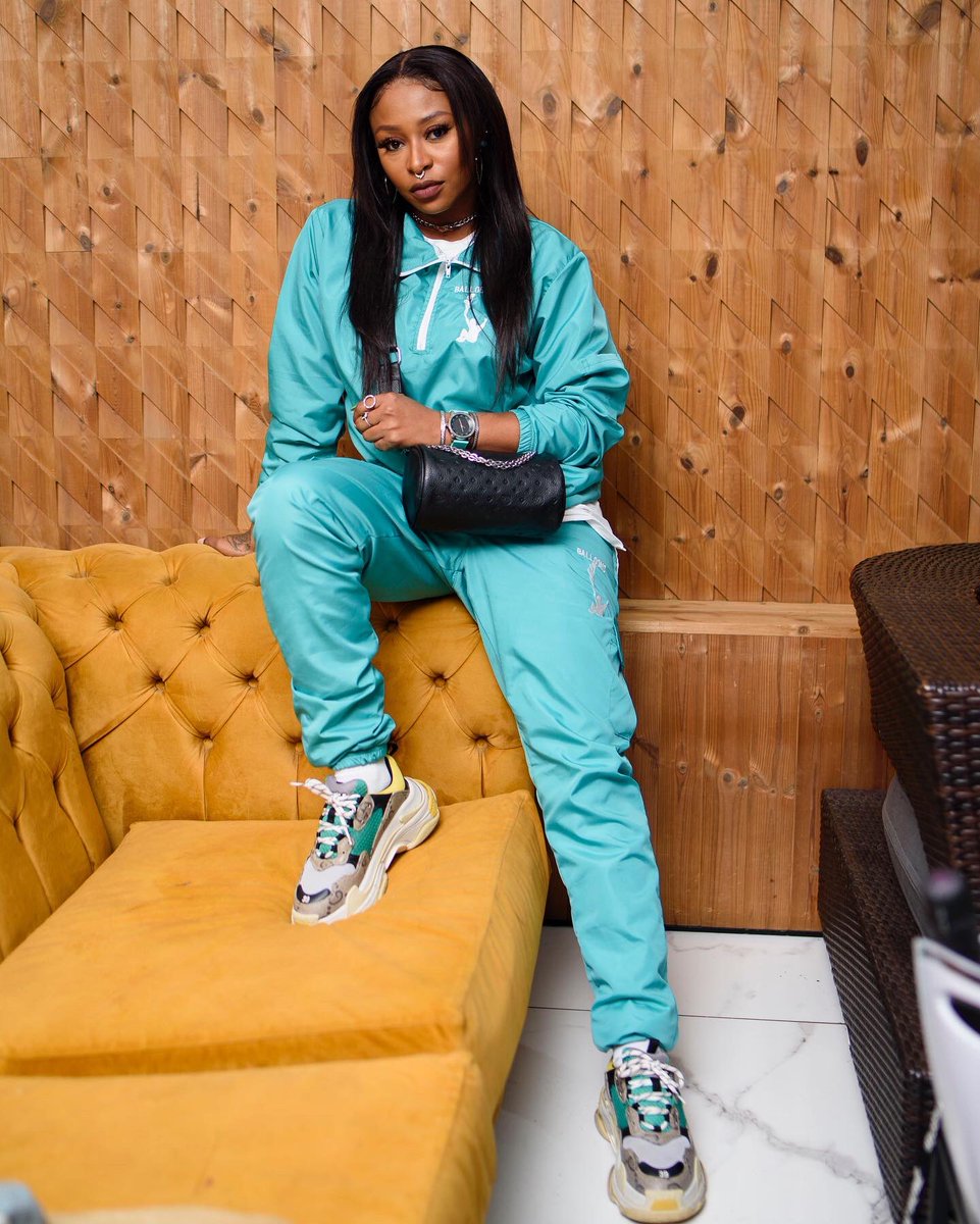 Balloons_za's tweet photo. The stunning @DJZinhle in our “TROUBLED STATE” turquoise tracksuit. 😍

____________________________________
#djzinhle #fashion #Trending #streetfashion #streetwear #fresh #safashion #music #design #brand https://t.co/sLrX8ExqRD