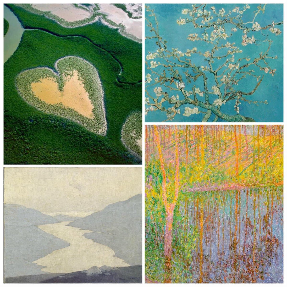 A bit late for #EarthDay2022 which was yesterday but here are some artworks that remind me of the beautiful planet we live on.🌍🌎 #Art 🖼 🎨 #EarthDay #Monet #VanGogh #Hokusai #Klimt #PaulHenry #LévyDhurmer #PaulCézanne #CasparDavidFriedrich #YannArthusBertrand #HenriEdmondCross