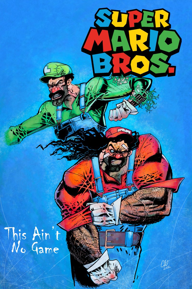 ChrisWillett117's tweet photo. Alright, so Extreme Super Mario Bros. Definitely more on the parody/comedic end. It was a lot of fun working on this. #mario #nintendo #lugio #comic #art https://t.co/IYJ1Bmq5YB
