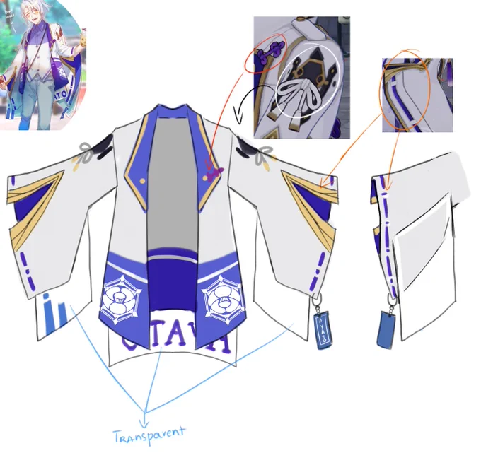 ...since a cosplayer asked me to draw this design more clear for them- 