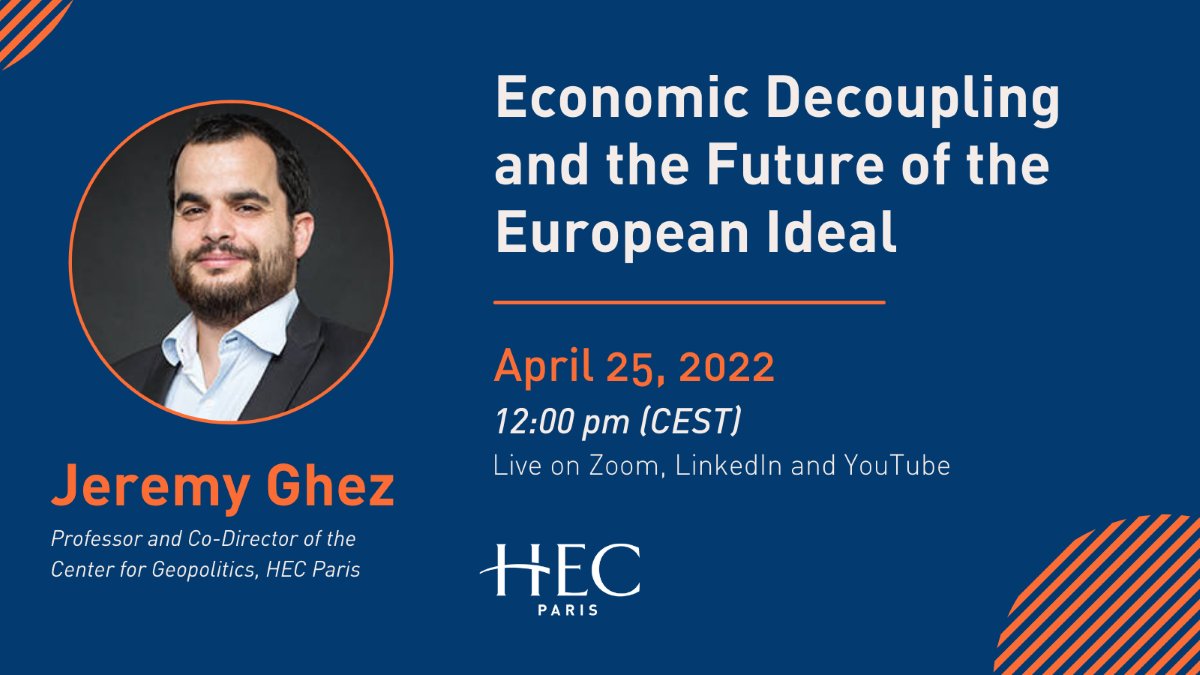 HECParis's tweet photo. Does 🇺🇸🇨🇳 #EconomicDecoupling mean the end of #globalization? Find out during this masterclass with #HECprof @jeremyghez. On @LinkedIn Live, April 25 at 12 pm (CEST) ➡️ https://t.co/vcGWxxz7Rv cc @amchamfrance @HECKnowledge https://t.co/gBWSdAfaJ6