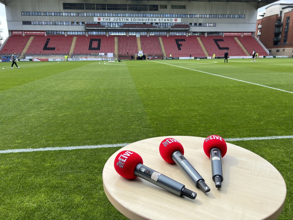 LOFCLive's tweet photo. 🎤 We are live in 30 minutes! 

Overseas supporters can stream today’s game against Northampton, match passes are available at 
https://t.co/vHcqYHe7Ld.

#LOFC #OrientLive https://t.co/NrXLlZLaz0