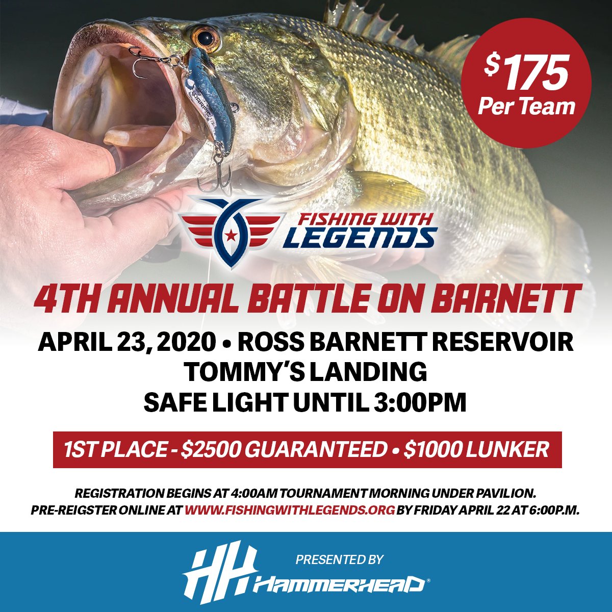 Join us for the 4th Annual Battle on the Barnett today! All proceeds go directly to supporting our American Heroes! 
#veterans #fishingwithlegends #hammerheadarmor