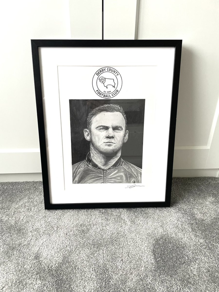 Jacksebastion's tweet photo. @WayneRooney Drawing ✍🏼 @dcfcofficial @BBCDerby #derbycounty #derby #waynerooney #portraitart https://t.co/dxb9jFpIna