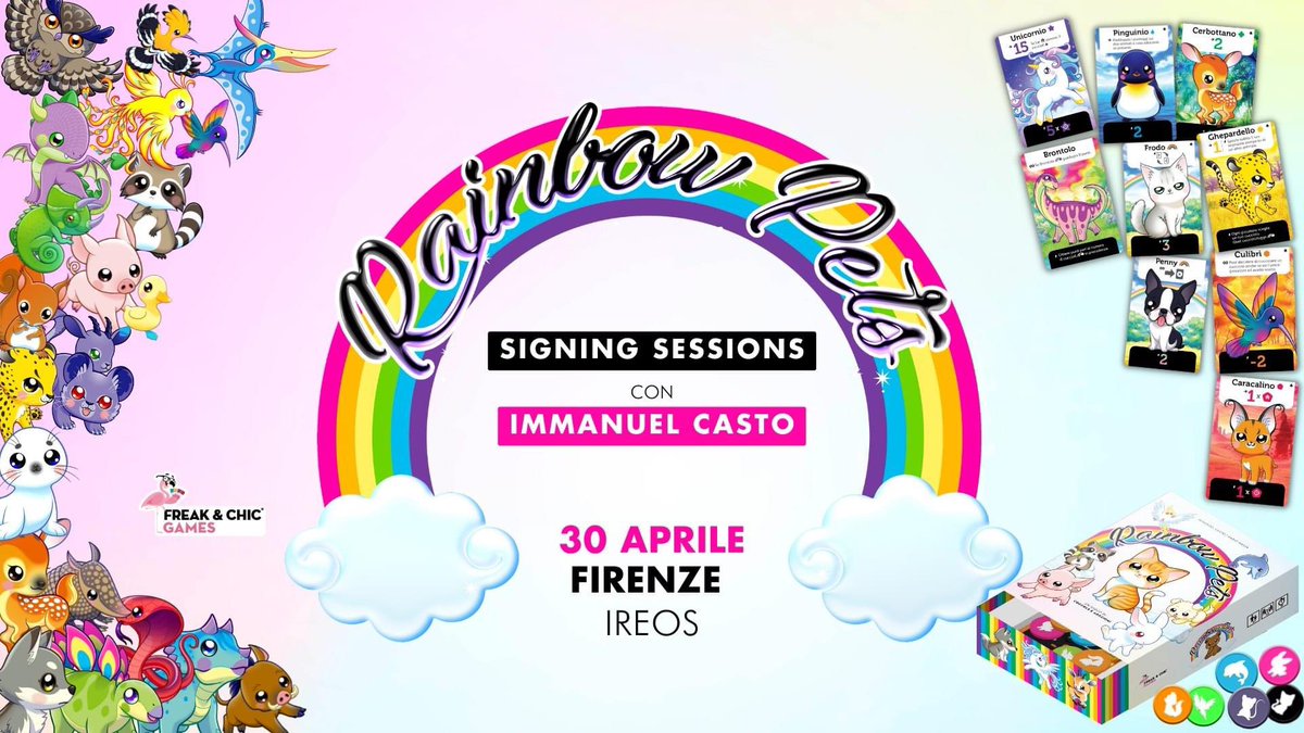 Sabato 30 aprile Immanuel Casto da noi in sede per presentare il suo nuovo gioco Rainbow Pets! Info: fb.me/e/5r0rLRON3 <a href="/Immanuelcasto/">Immanuel Casto</a>