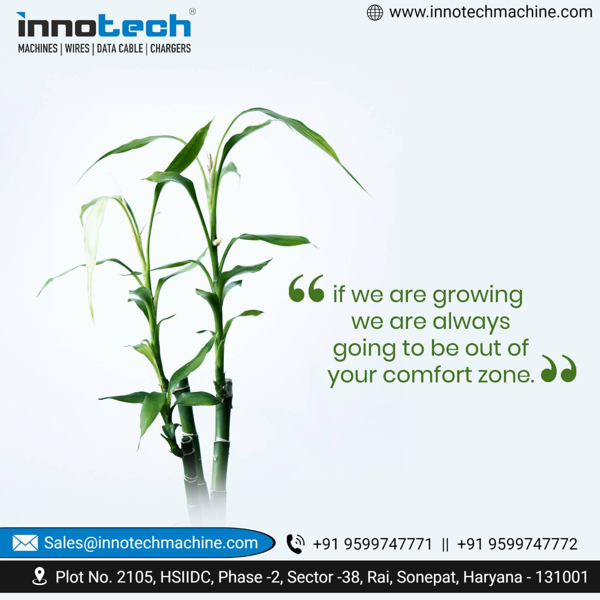InnotechMachine's tweet photo. If we are growing
we are always
going to be out of
your comfort zone.
#determination #fbmotivation #motivationsaturday #motivation #lifemotivation #lifestyle #inspirationalquotes #quote #inspire #motivational #success #inspirationalquotes #lovequotes #innotech #innotechmachines https://t.co/nTdaZDlEZk