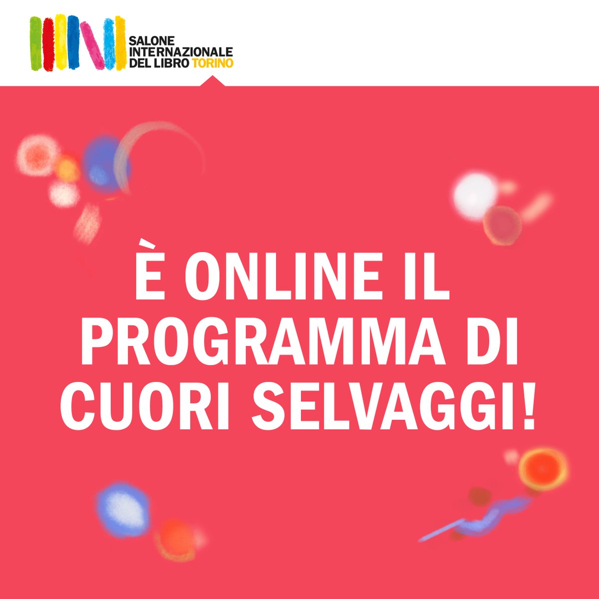 SalonedelLibro's tweet photo. Ebbene sì, è online il programma completo del #SalTo22!
Se i vostri Cuori Selvaggi battono all'unisono per questa notizia, potete scoprirlo qui: https://t.co/dQSmrJtR9z

❤️‍🔥 Ci vediamo al Lingotto dal 19 al 23 maggio! https://t.co/9F6d46cjYb