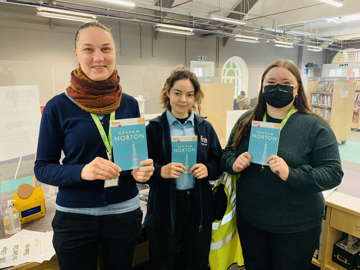 ElthamLibrary's tweet photo. Happy #WorldBookNight! We are giving away #TheSwimmer  by @grahnort at #ElthamLibrary, copies are limited so be quick for your #Quickread! 
#SharingAStory @greenwichlibs @WorldBookNight https://t.co/eDzCoXSSmR
