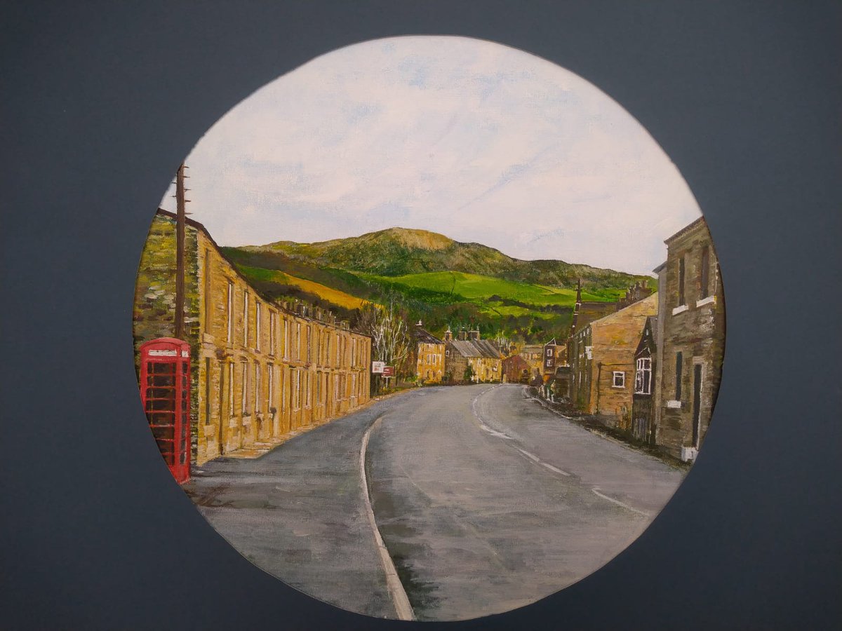 Map_Modernity's tweet photo. This weekend is the 90th anniversary of the Mass Trespass, which was part of the movement to win access to the countryside for the people of this country. This image is a painting by my dad of Kinder Scout, the site of the Trespass https://t.co/VYBd9rFnE5