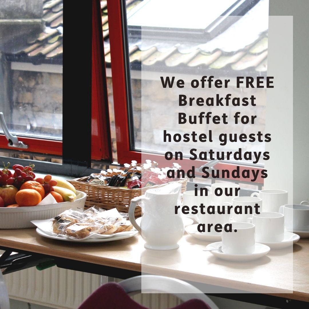 We've brought back our free breakfast for those visiting on the weekend. Be sure to take advantage before you head out to explore the city.

#bathuk #visitbath #breakfast #free #hostel #somerset #localcharity #charity #ymca #coffee #holiday