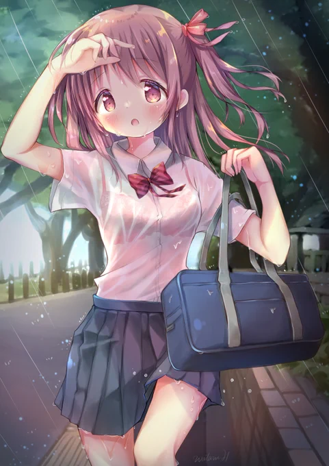 通り雨
#オリジナル #イラスト好きな人と繋がりたい 
