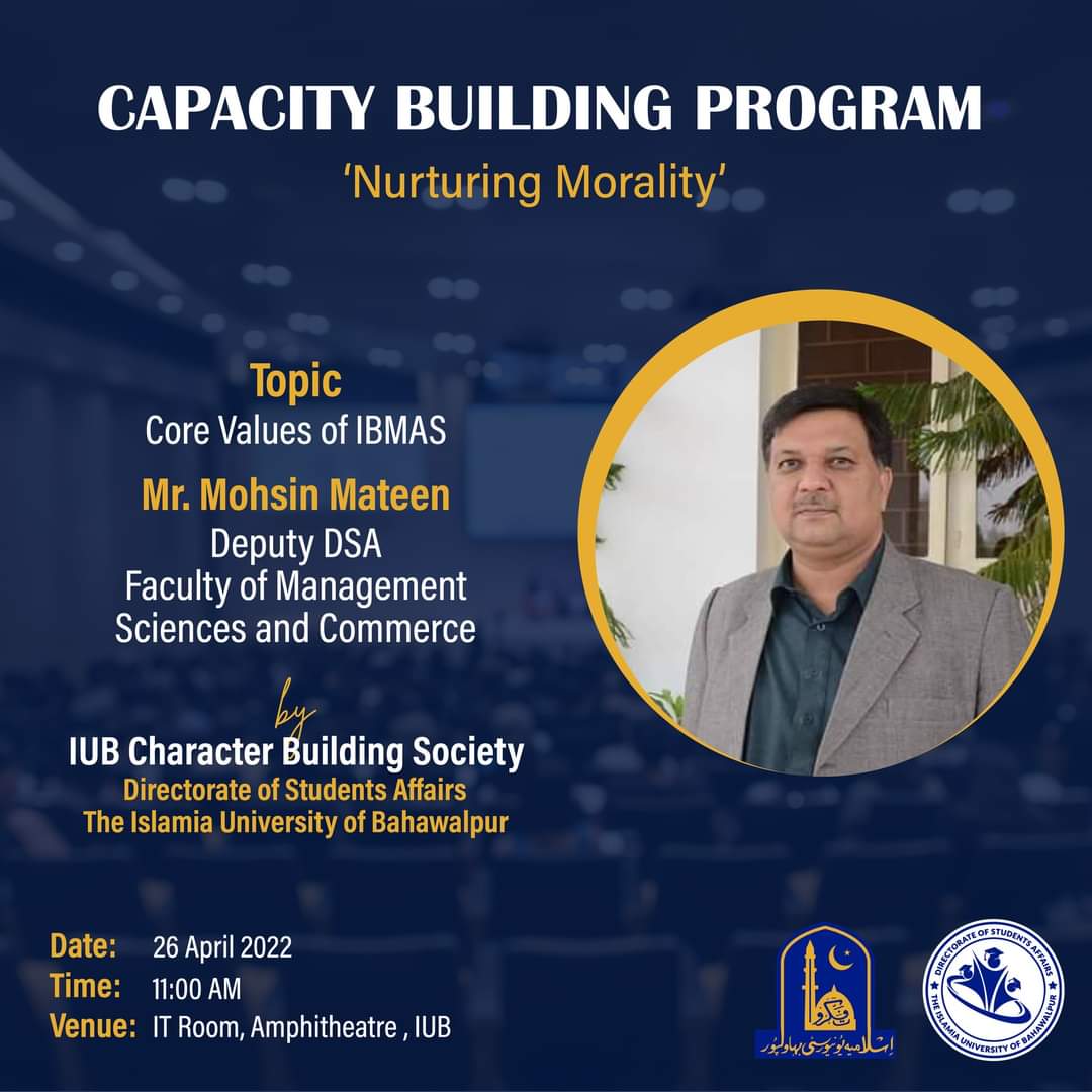 theiubwp's tweet image. IUB Character Building Society brings you the 3rd Episode of Capacity Building Program in Faculty of Management Sciences and Commerce. 

#CBS #CoreValues #CapacityBuildingProgram #IUB