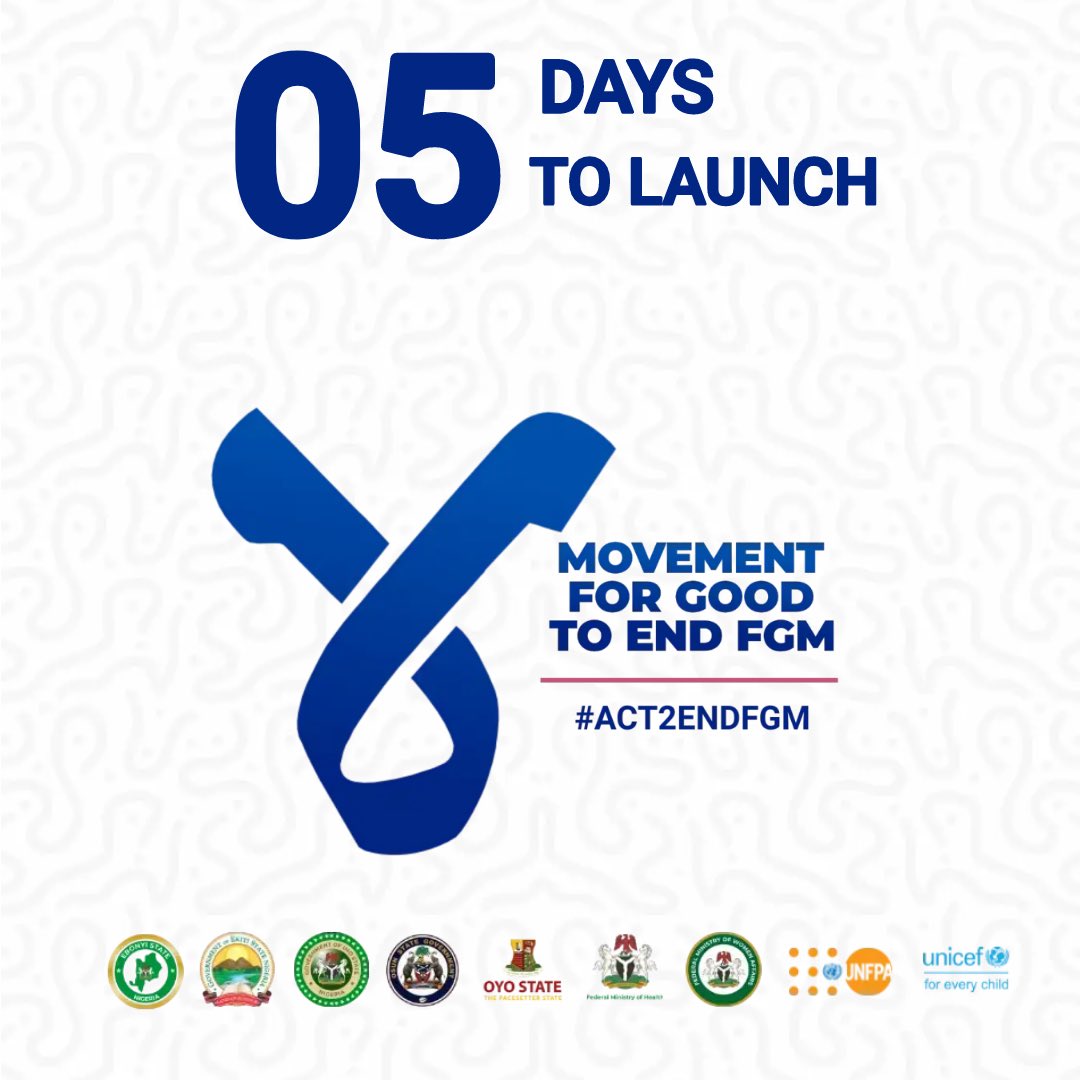 Female Genital Mutilation (FGM) is a denial of girls’ and women’s right to be free from discrimination, torture, violence and inequality. 

Get ready to Join the movement for good to end FGM in Nigeria and #act2endfgm 

We launch on Thursday, 28 April!
