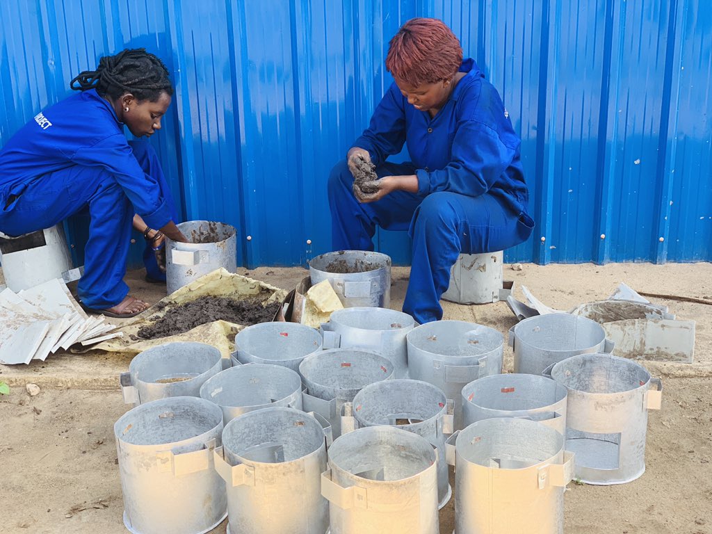 SaveGenOrg's tweet photo. Apart from constructing 5 cook stove plants &amp; 1 briquette plant with 2 briquette making machines, @SaveGenOrg funded by @GreenFundRw constructed 6 rain water harvesting tanks (5000ml) in all the 5 sectors &amp; trained youth &amp; women on how to make cook stoves &amp; briquettes https://t.co/uMX9qjQWSt