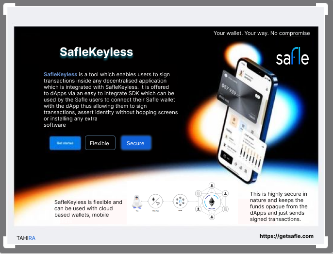 SiddiqiTahira's tweet photo. Did you know?
#SafleKeyless is a tool which enables users to sign transactions inside any #decentralised application which is integrated with SafleKeyless.
SafleKeyless is flexible and can be used with cloud based wallets, mobile wallets 🔐
$SAFLE #GetSafle @GetSafle #Crypto https://t.co/8cFYBKCK4k