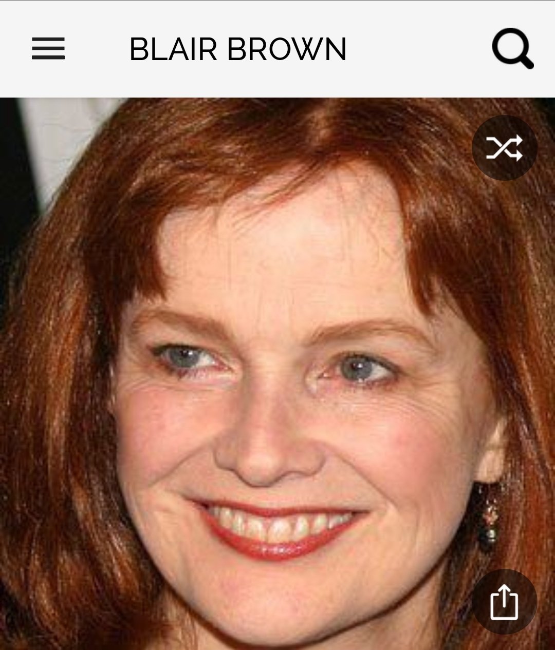 Happy Birthday to this great actress.  Happy Birthday to Blair Brown 