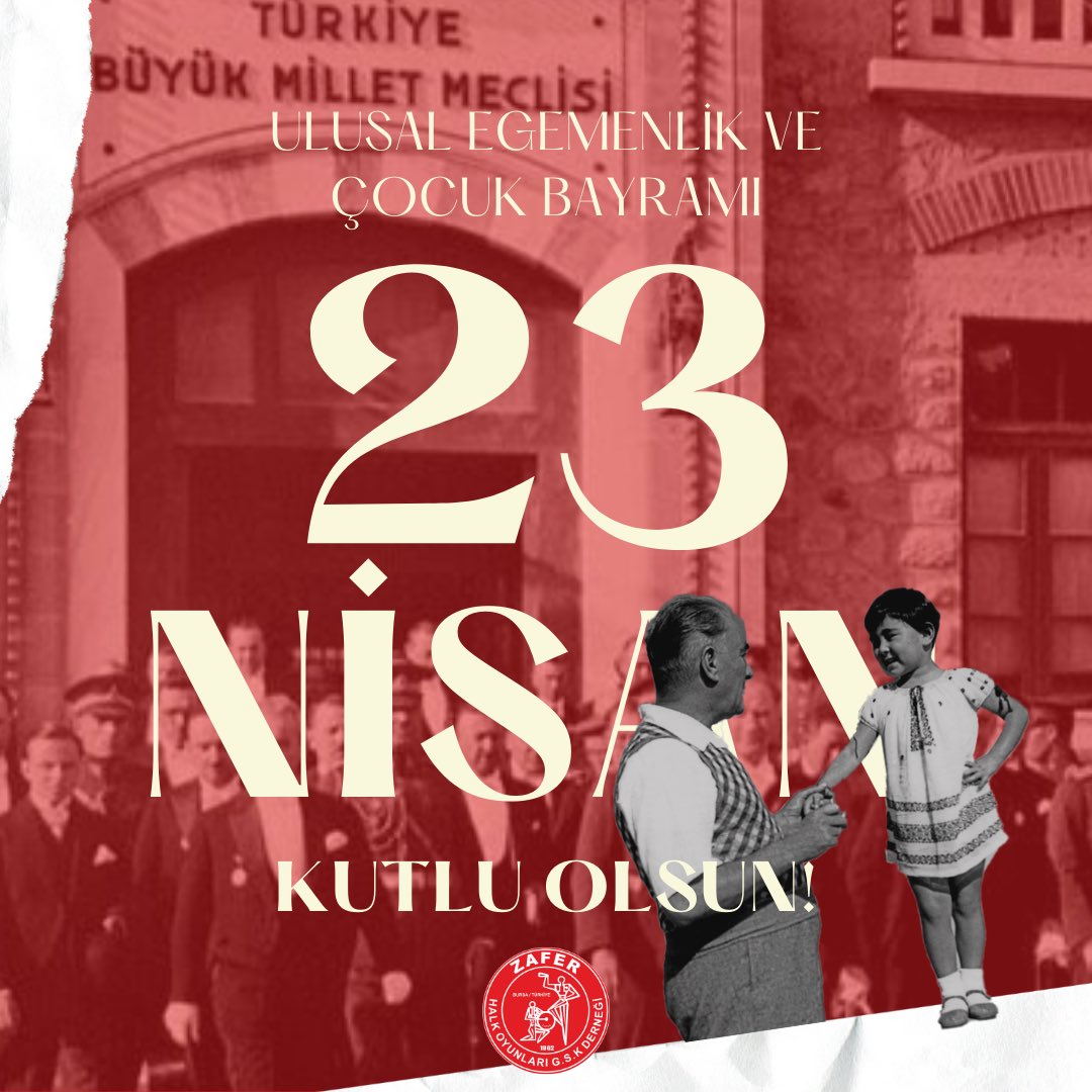 ZaferFolklor's tweet photo. Egemenliğini ülkesinin ve dünyanın tüm çocuklarına armağan eden bir CUMHURİYET!
23 Nisan Ulusal Egemenlik ve Çocuk Bayramımız Kutlu Olsun! https://t.co/hXmHgwGukA