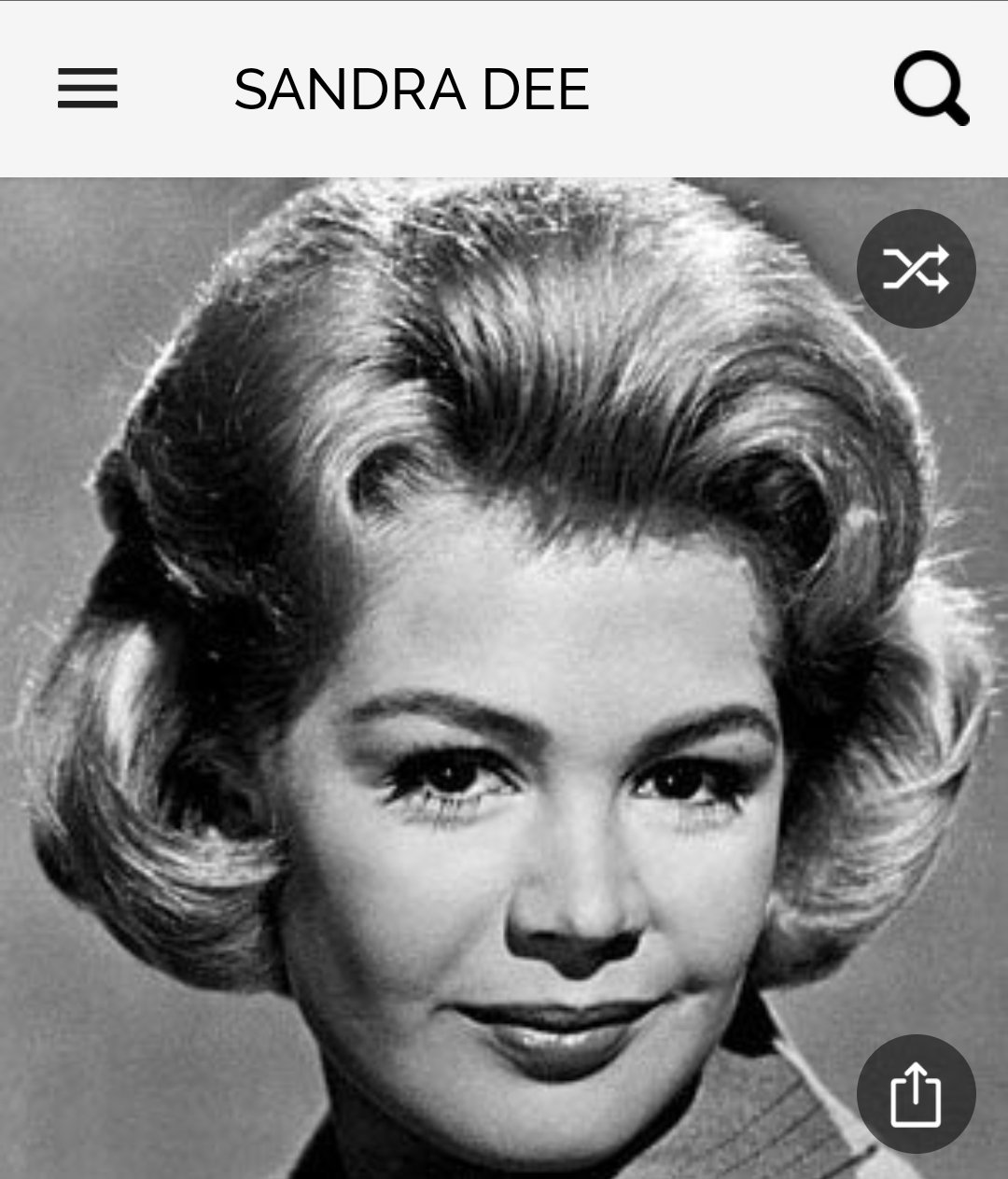 Happy Birthday to this iconic actress.  Happy Birthday to Sandra Dee 