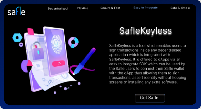 hamzaumer33's tweet photo. #SafleKeyless is a tool which enables users to sign transactions inside any #decentralised application which is integrated with SafleKeyless.
SafleKeyless is flexible and can be used with cloud based wallets, mobile wallets.
#GetSafle https://t.co/LlMxK9soXH