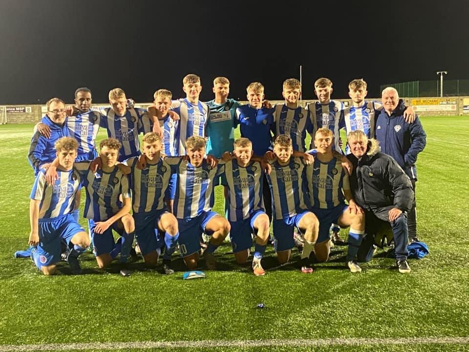 PenicuikAthU20's tweet photo. The Under 20s after last night’s final game of the season, with sponsor John Masson joining the squad https://t.co/LvQFbLKt6j